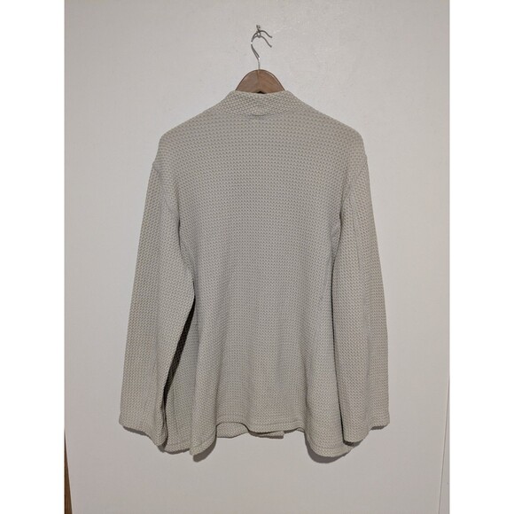 Eileen Fisher Beige Tan Button Front Cardigan Waffle Weave Pattern B49 1X/2X - Picture 3 of 5